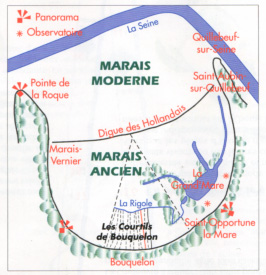 situation gographique du Marais-Vernier